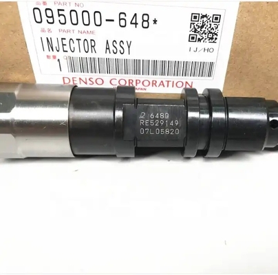 Bagian tahan lama Nomor 095000-6491 Diesel Common Rail Fuel Injector untuk John Deere RE529118