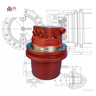suku cadang excavator PC40-5 Final Drive 20S-60-22101 Travel Motor Assy Untuk Komatsu